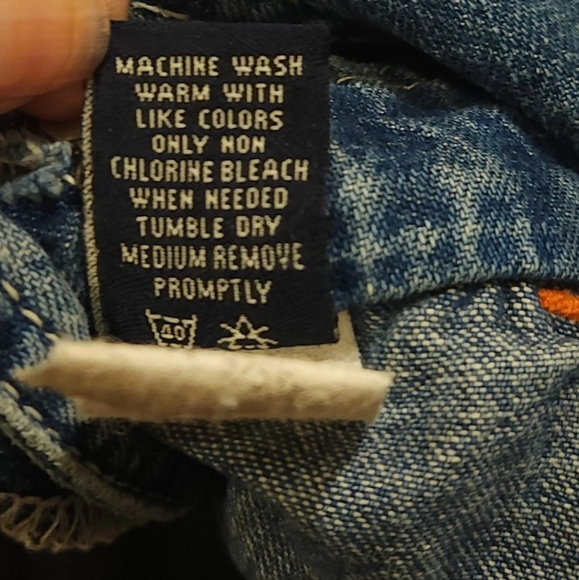 Vintage American Eagle Denim Bib Overalls Womens Size Medium Mens Small - Picture 9 of 14